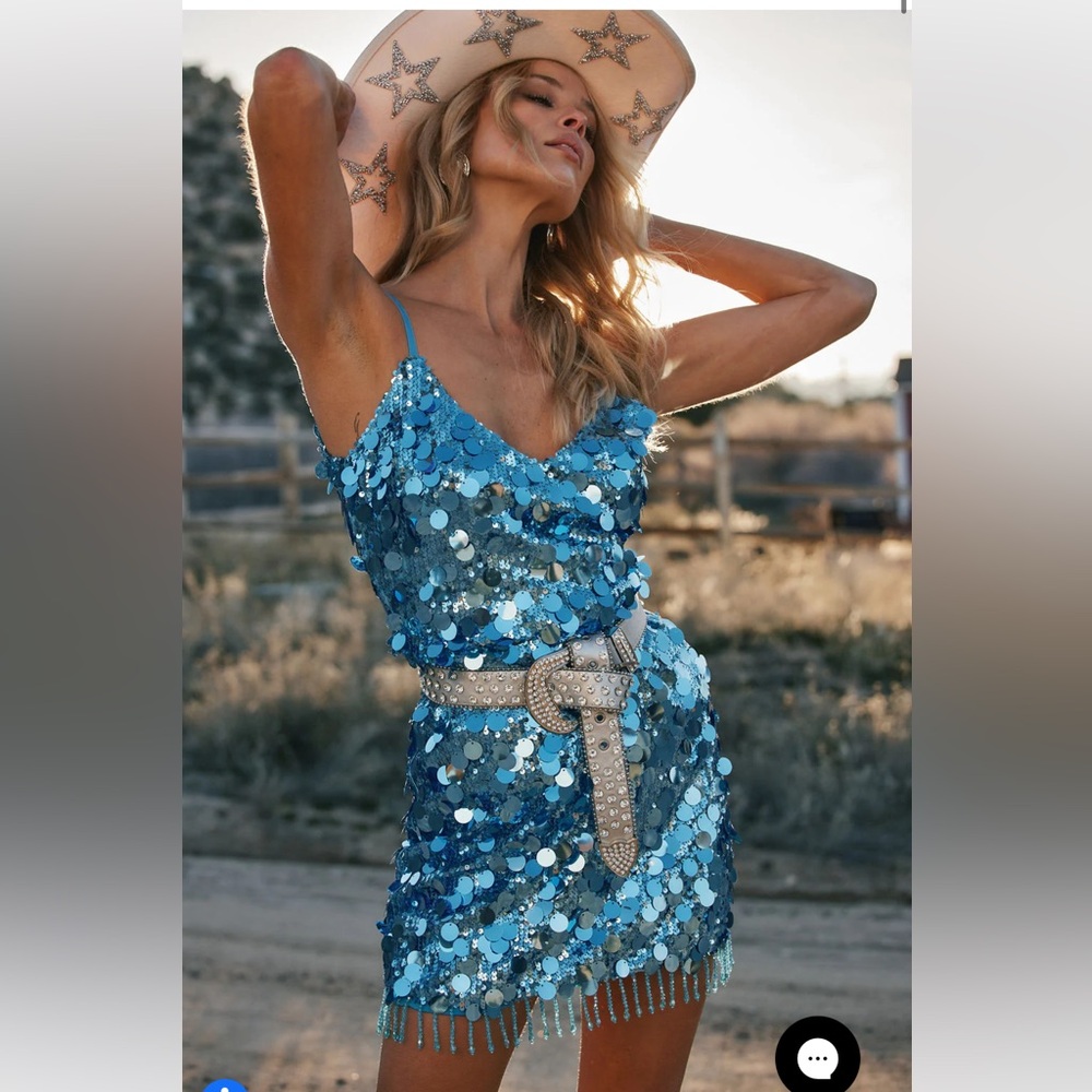 Sequin Blue Dress